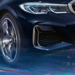 BMW 3 Series Sedan, air inlets. Detaied side view of the BMW 3 Series Sedan air inlets in Cerium grey metallic.