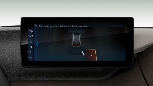 Parking assistant Control Display BMW i3 interior Parking assistant Control Display BMW i3 interior