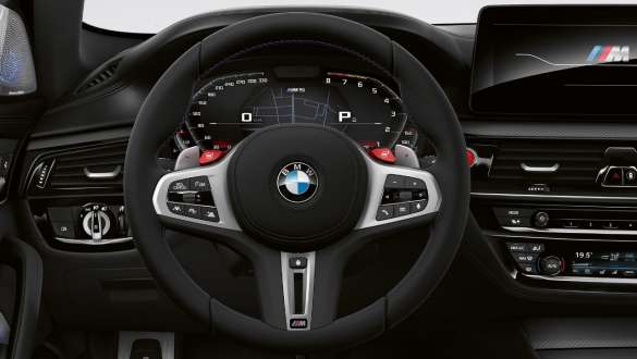 M leather steering wheel BMW M5 F90 2020 M leather steering wheel BMW M5 F90 LCI Facelift 2020 interior cockpit