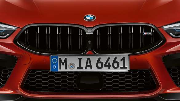 M specific kidney grille. BMW M8 Competition Convertible with M specific kidney grille.