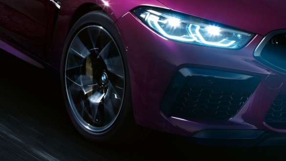 BMW M8 Competition Gran Coupé with Adaptive M suspension BMW M8 Competition Gran Coupé with Adaptive M suspension F93 2020 Individual Ametrine metallic close-up front