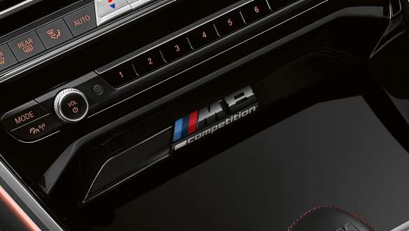 Competition Badge BMW M8 Competition Gran Coupé Centre console with Competition Badge BMW M8 Competition Gran Coupé F93 2020 interior