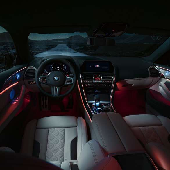BMW M8 Competition Gran Coupé interior BMW M8 Competition Gran Coupé with M sport seats F93 2020 interior