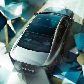 Panorama glass roof BMW M850i xDrive Gran Coupé Panorama glass roof BMW M850i xDrive Gran Coupé G16 2019 BMW Individual Frozen Bluestone metallic birds-eye view