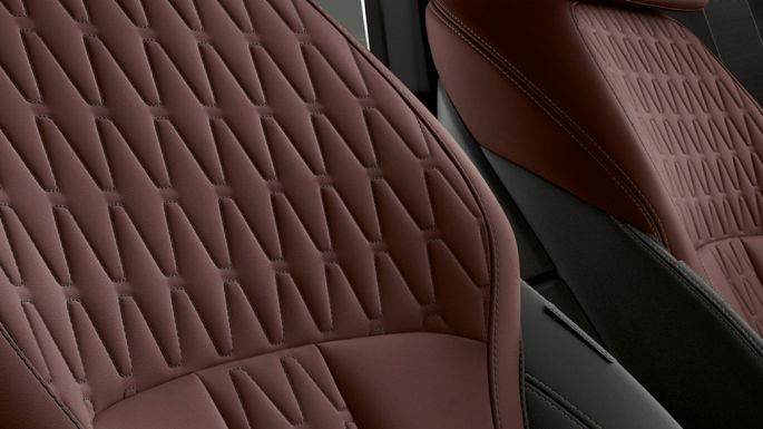 BMW X6 Individual upholstery. BMW X6 Individual interior with view of upholstery.