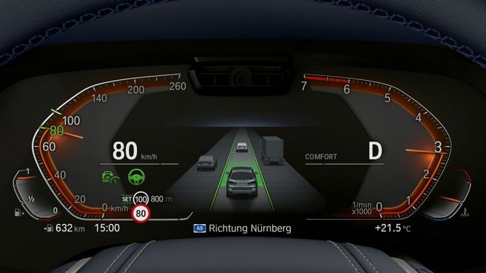 Driving Assitant Professional & Parking Assistant Plus Driving Assitant Professional & Parking Assistant Plus: close-up of the instrument panel