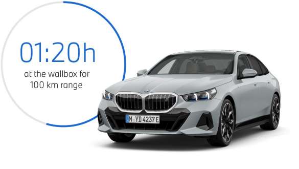 BMW i5 eDrive40 BEV Charging at home