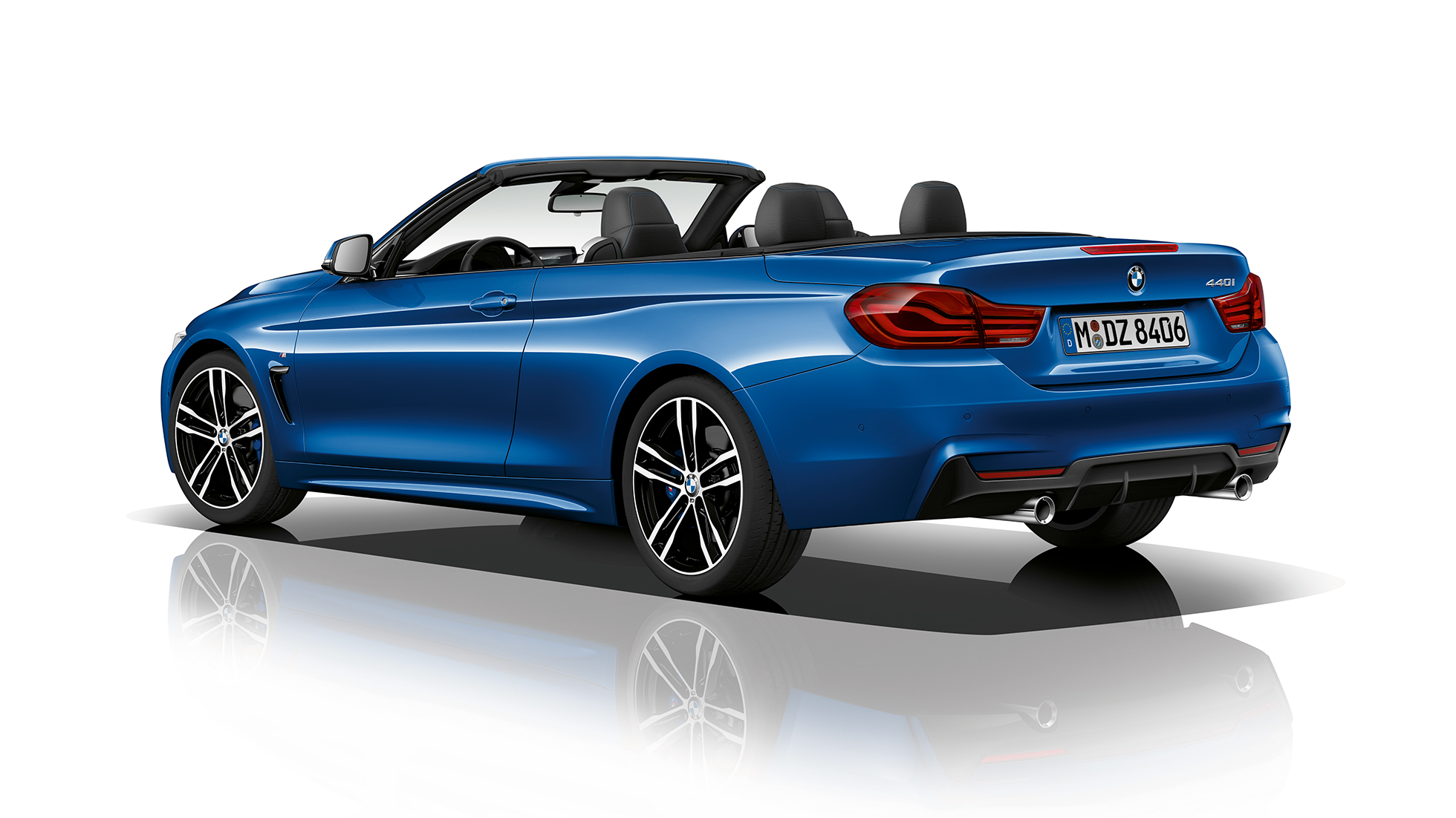 BMW 4 Series Convertible, Model M Sport three-quarter rear shot BMW 4 Series Convertible, Model M Sport three-quarter rear shot