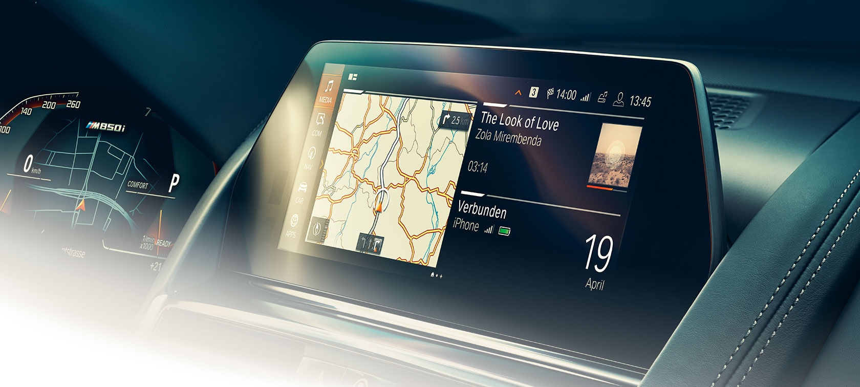 Control Display BMW 8 Series Coupé, interior, Control Display.
