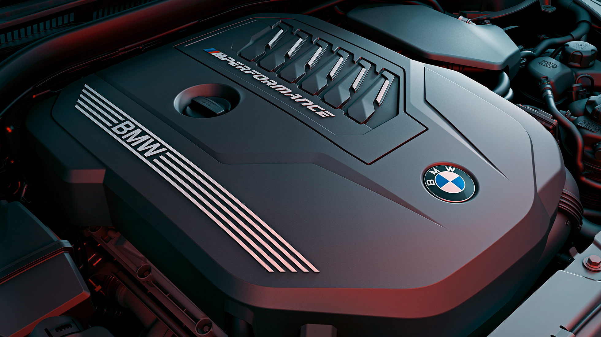 BMW M TwinPower Turbo petrol engine BMW M440i xDrive Coupé G22 2020 BMW M TwinPower Turbo inline 6-cylinder petrol engine BMW M440i xDrive Coupé G22 2020 close up