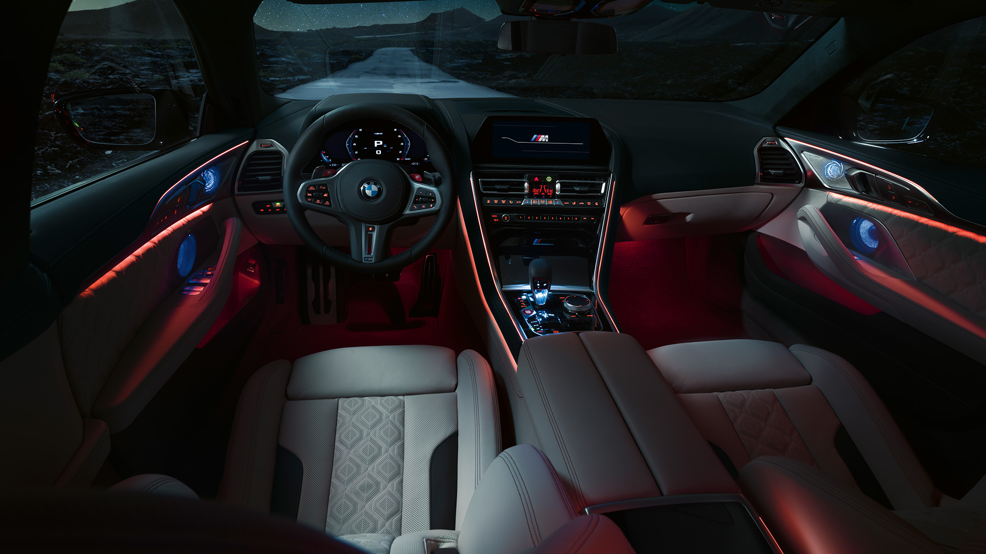 BMW M8 Competition Gran Coupé interior BMW M8 Competition Gran Coupé with M sport seats F93 2020 interior
