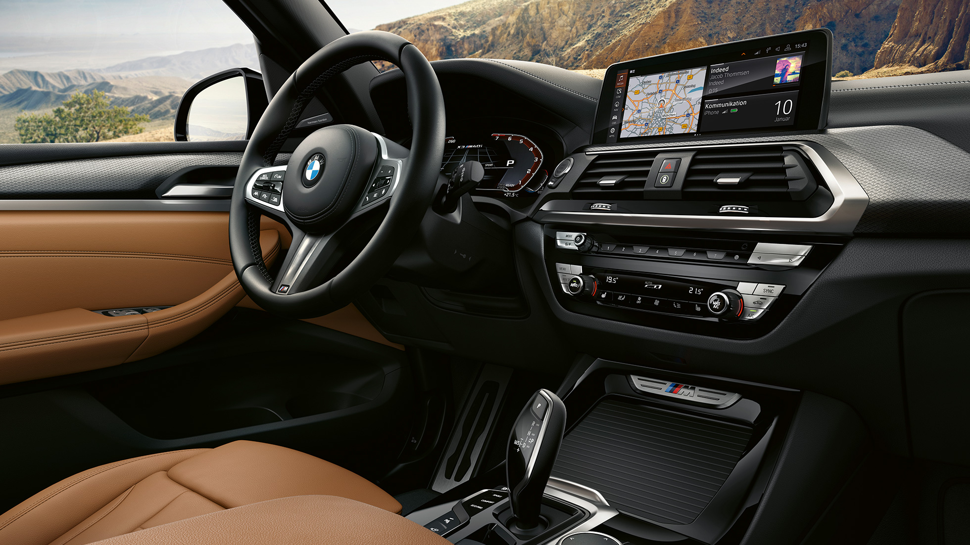 BMW X3 M40i, steering wheel and dashboard BMW X3 M40i, steering wheel and dashboard