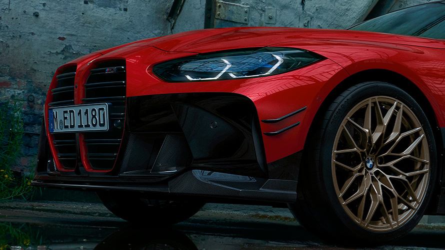 BMW M Performance Parts BMW M3 G80 three-quarter front view 